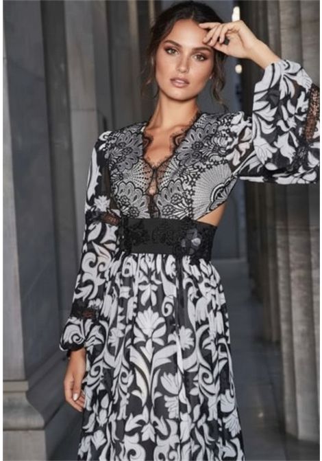 Long dress with baroque pattern MISCHALIS | dress | A4 86493